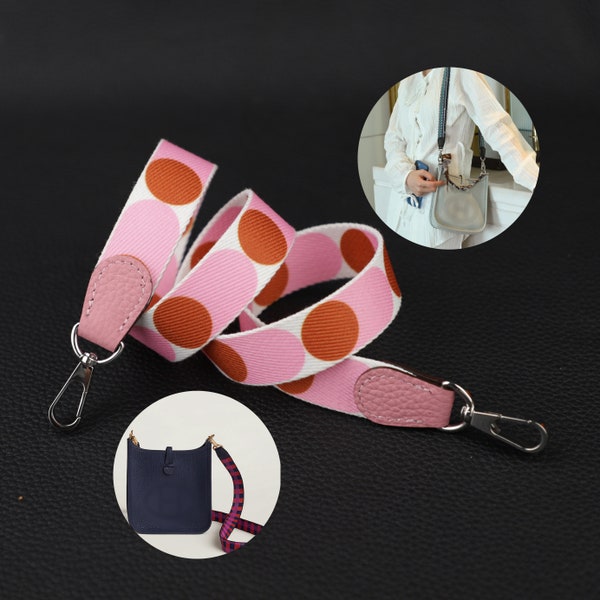 25mm sangle canvas shoulder bag strap for Evelyne TPM Bag, and the bag strap fit in picotin bag