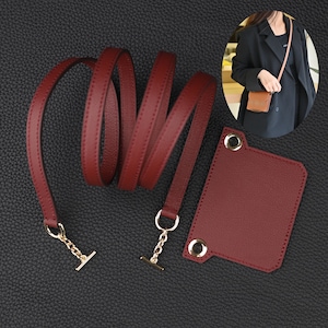 Correa de hombro de piel evercolor de 12 mm con inserto evercolor para billetera delgada Roulis, correa de hombro para billetera, correa cruzada para bolso