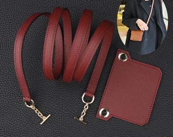 12mm evercolor leather shoulder strap with evercolor insert for the Roulis slim wallet,wallet shoulder strap,purse crossbody strap