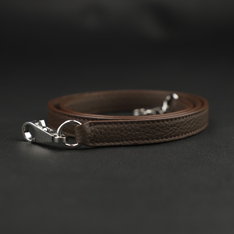 Chocolate togo leather kelly bag strap PHD