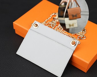 Epsom insert with chain strap wallet shoulder strap for constance compact wallet,change purse to shoulder strap wallet