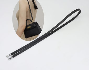 1cm wide mini kelly II bag strap,Epsom leaather shoulder bag strap for Mini kelly II bag,Handmade leather bag strap for mini kelly bag