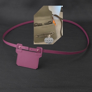 Correa de hombro de piel Epsom de 12 mm con inserto Epsom para billetera delgada Roulis, correa de hombro para billetera, correa cruzada para bolso