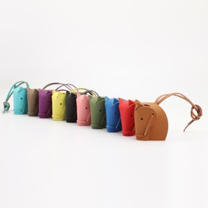 Dije de bolso con forma de cabeza de caballo de cuero de Epsom, tipo de ensamblaje del dije de bolso con forma de cabeza de caballo Tette de Cheval Accesorio de cuero de Epsom