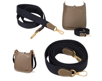 25mm sangle canvas shoulder bag strap for Evelyne TPM Bag, and the bag strap fit in picotin bag,mini kelly II bag