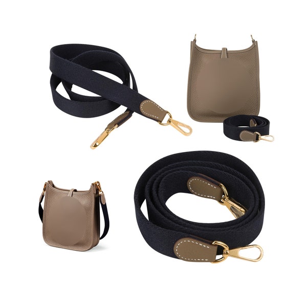 25mm sangle canvas shoulder bag strap for Evelyne TPM Bag, and the bag strap fit in picotin bag,mini kelly II bag