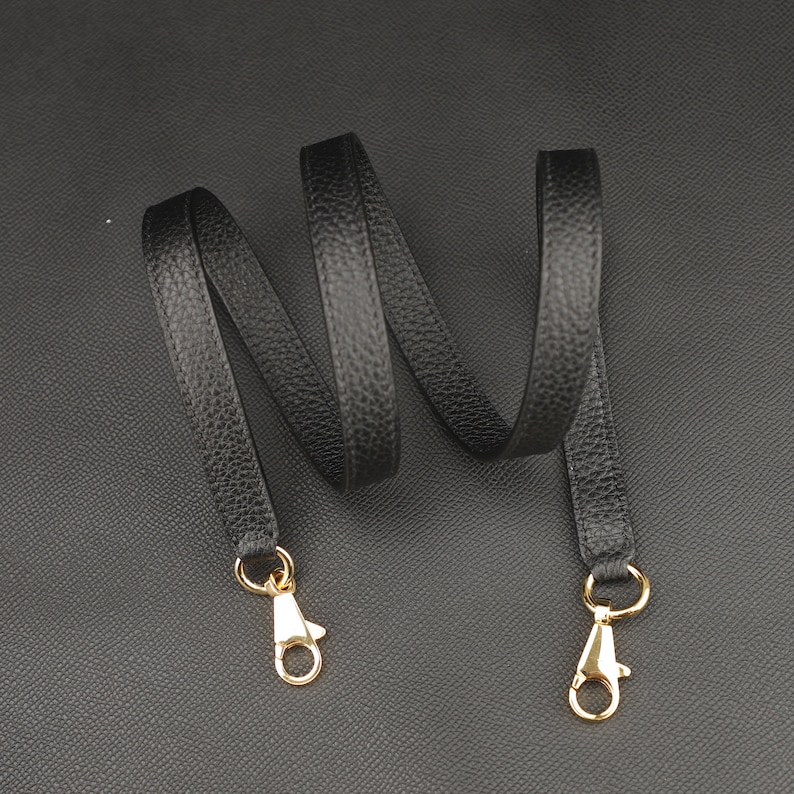 Black togo leather kelly bag strap GHD