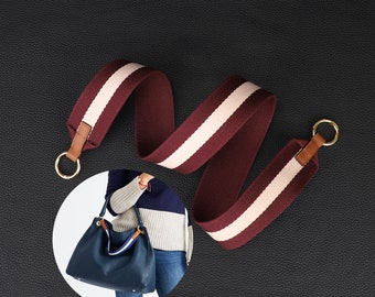 Handmade Leather Bag Strap: 5cm Wide Replacement Shoulder Strap