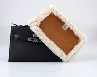 TEDDY HONEY Crafted from plush shearling, Teddy cover offers a soft and cozy feel. customize Fit to Kelly handbag, Birkin handbag