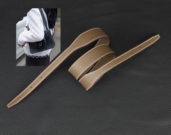 Handmade 1.2" Togo Leather Shoulder Bag Strap for Halzan Bag