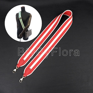 50mm Striped shoulder bag strap ,Videpoches Shoulder Bag Togo Leather Rouge ,8 colors avaliable