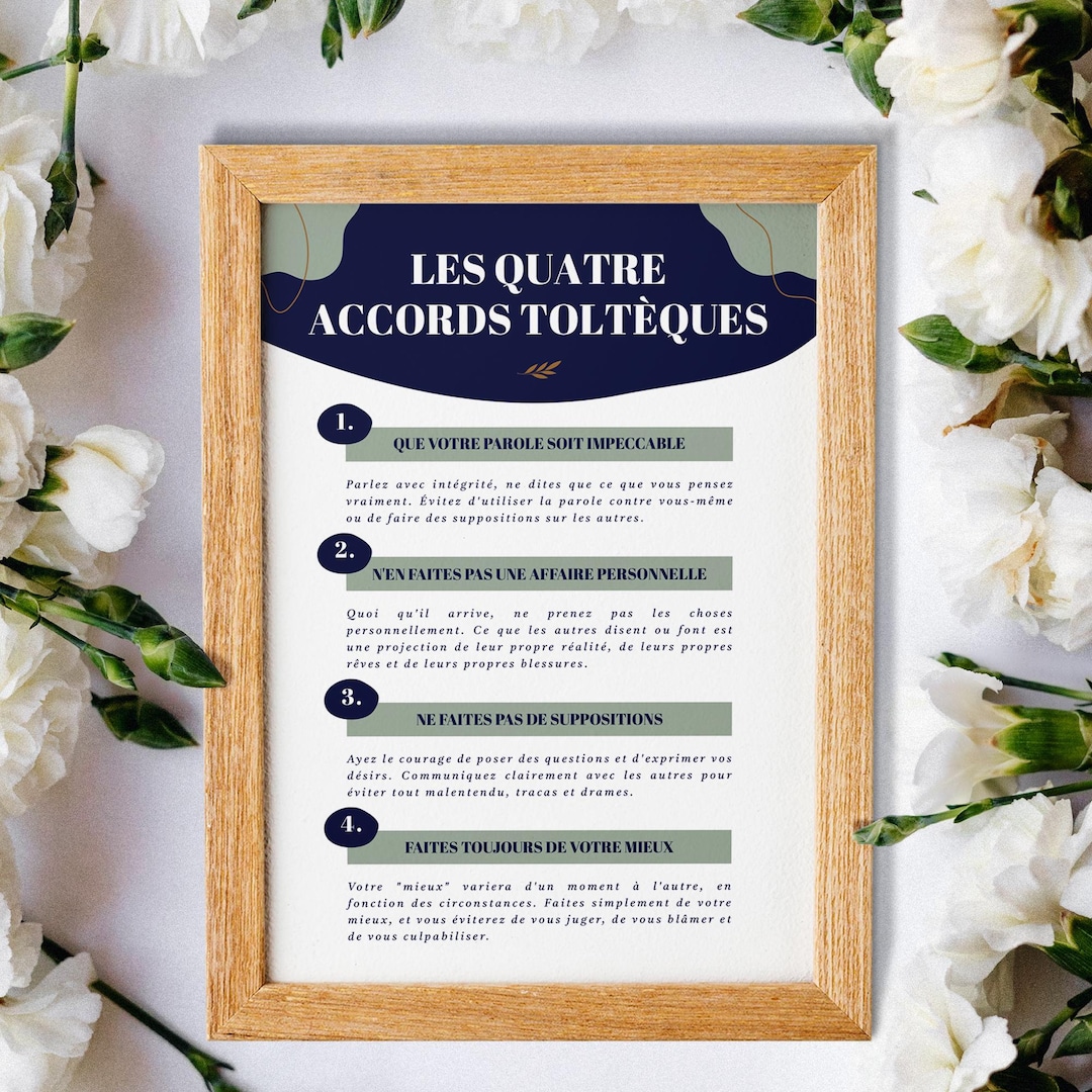The Four Toltec Agreements Poster Personal Development, Spirituality ...