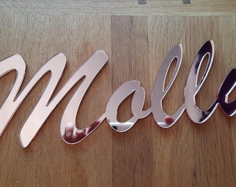 Mirror Acrylic, Personalized Name, Wall decor, Party Decoration, custom Birthday Gifts Baby Decor Nursery Sign Schools, Home Decor Wall Art