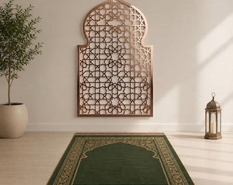 Acrylic Mihrab Islamic Wall Art | Arabic Calligraphy Prayer Room Decor