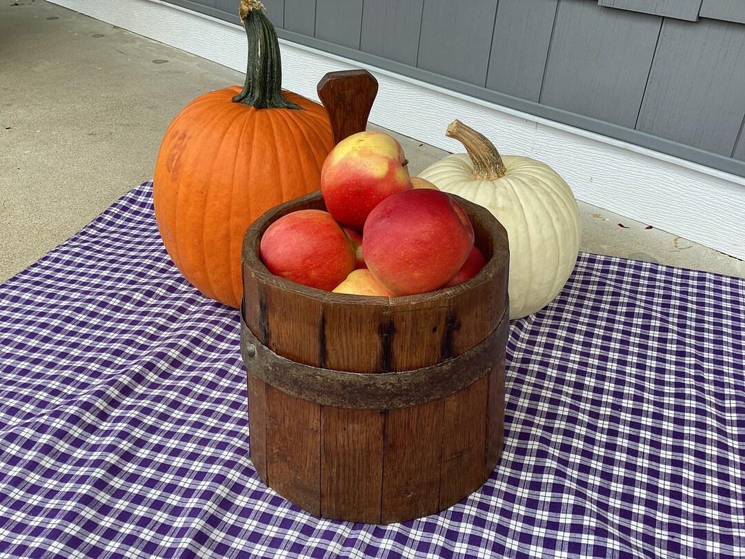 Antique Primitive Piggin Firkin Bucket FALL DISPLAY Into Etsy