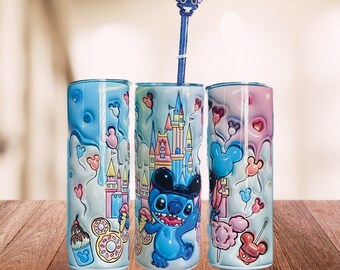 Stitch Disney 20 Ounce Tumbler 3D Puffy Design