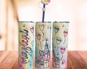 Disney Castle Tumbler 20 Ounces 3D Puffy