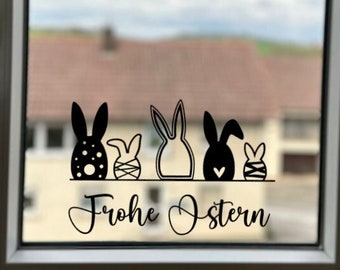 Fensterbild | Osterhase | Ostereier | Ostern | Osteraufkleber | Sticker | Frühling | Spring | Fensteraufkleber | Spiegelaufkleber | Spiegel