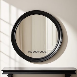 Specchio adesivo | Dicendo "Stai bene" | Adesivo specchio personalizzato | Decalcomania da bagno | Decorazione per il bagno | vinile