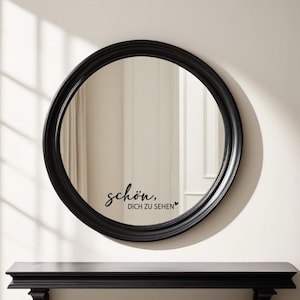 Specchio adesivo | Dicendo "Piacere di vederti" | Adesivo specchio personalizzato | Decalcomania da bagno | Decorazione per il bagno | vinile