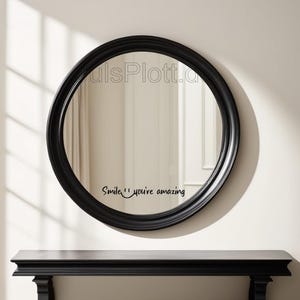 Sticker mirror | Saying &quot;Smile you&#39;re Amazing!&quot; | Personalized mirror | Mirror sticker | Mirror sticker | Vinyl sticker