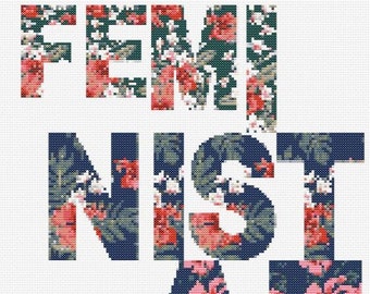 Feminist AF Digital Cross Stitch Pattern