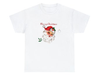 Vintage Santa T-Shirt: Retro Christmas Graphic Tee