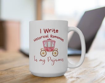 Romance Books, Romance Author gift, Book Lover Gift, Whimsical Carriage, Romance Author, Cozy Reading, Reader's Mug, Bookworm Mug