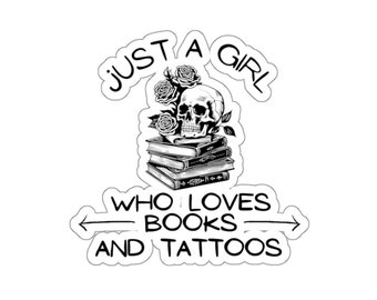 Bookish sticker, Book Nerd, booktock sticker, bookworm gift, laptop sticker, phone sticker, tattoo sticker, books and tattoos
