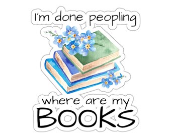 Book lover sticker, Bookworm sticker, Book lover gift,  Laptop sticker, Ereader Sticker, Phone sticker, kindle sticker, book nerd