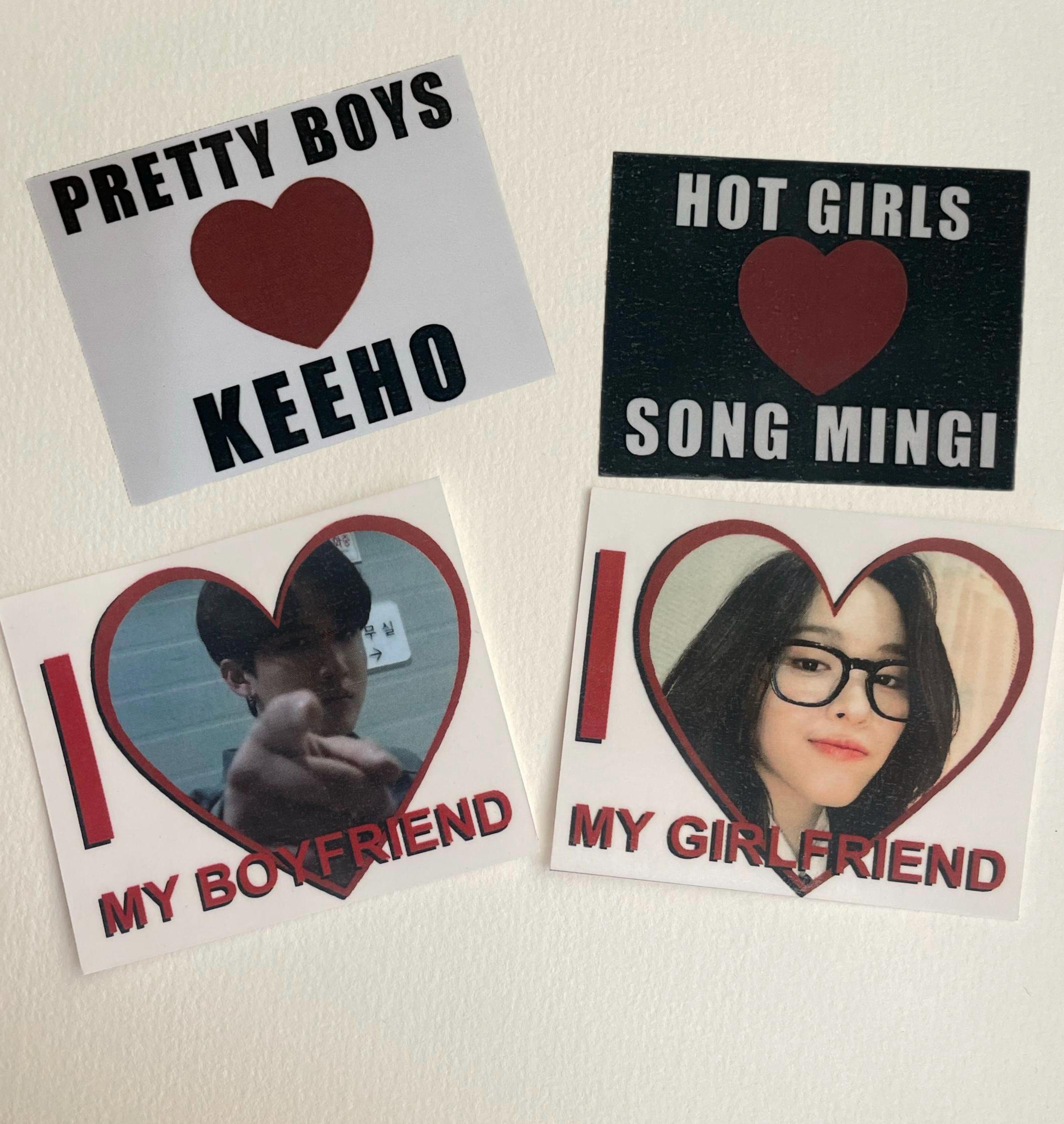 Stickers I love my girlfriend / boyfriend customizable
