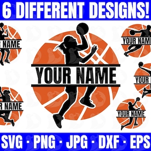Basketball-Monogramm SVG, personalisiertes Basketball-Design, benutzerdefinierter Basketball, Basketballspieler svg, für Hemden, Wasserflaschen, Ornamente