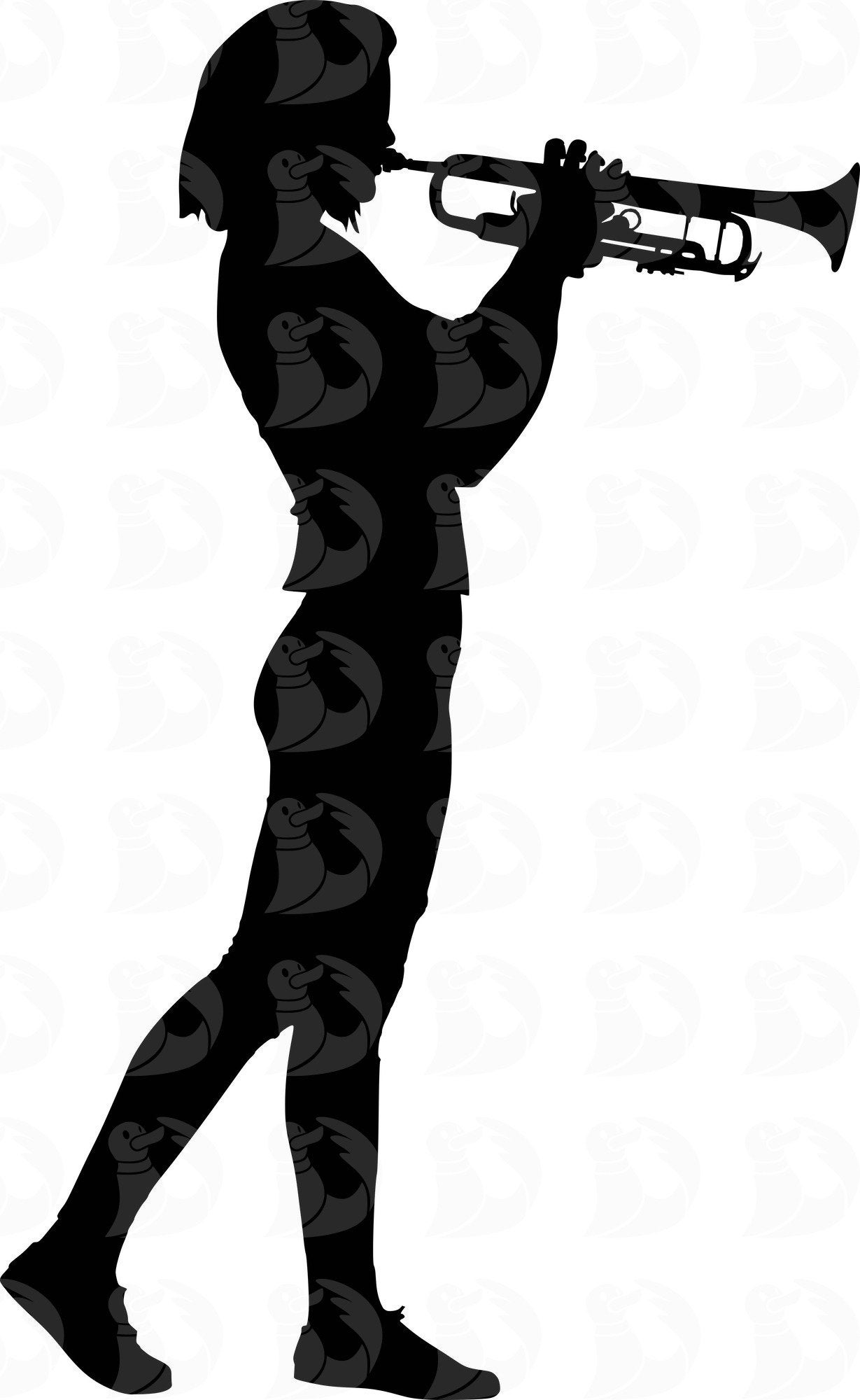 Trumpet Player SVG Bundle, Trumpet Player Silhouette Svgs, Jazz Svg ...