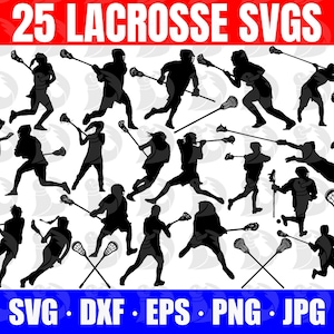 Lacrosse Spieler SVG Bundle, Lacrosse Spieler Clipart, Lacrosse PNG, Lacrosse Cricut