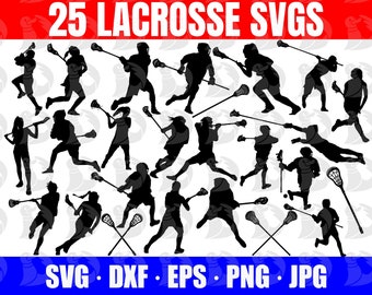 Lacrosse speler SVG bundel, Lacrosse speler clipart, Lacrosse PNG, Lacrosse Cricut