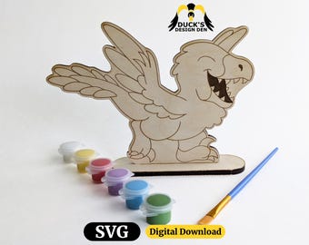 Velociraptor Paint Kit SVG, Dinosaur Paint Kit, Laser cut design file, raptor design file, craft show laser design, loot bag design file