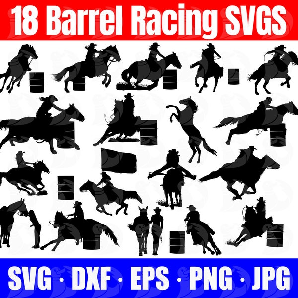 Barrel Racing SVG Bundle, Barrel racer svg, turn and burn barrel racing, rodeo pngs, cowgirl svg, cowboy svg, country girl svg