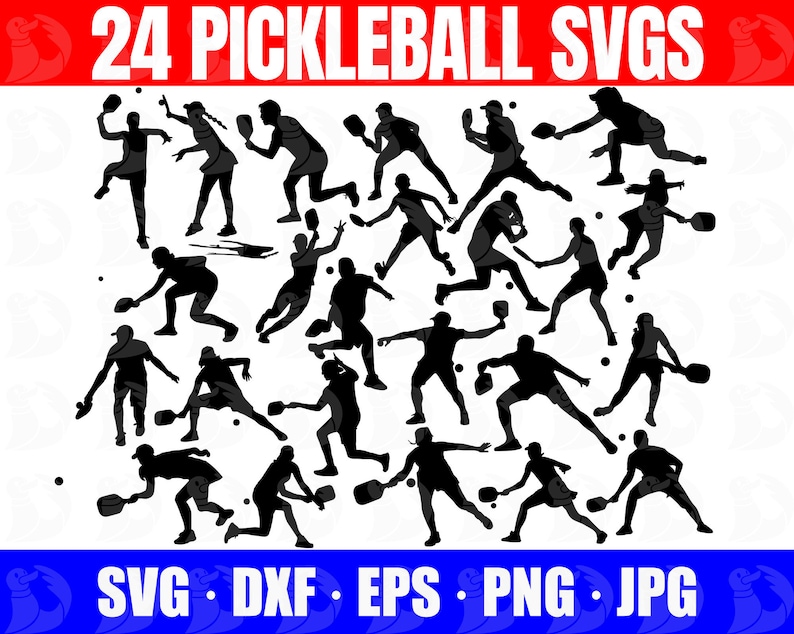 Pickleball SVG Bundle, Pickleball Clipart, Pickleball PNG, Pickleball Cricut, Pickle Ball SVG, dinking, smashing, womens pickleball svg image 1