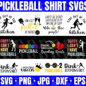 Pickleball Shirts SVG Bundle, Funny Pickleball Shirts SVG,Pickle ball designs, LGBTQ Pickleball, Rianbow pickleball, dink responsibly