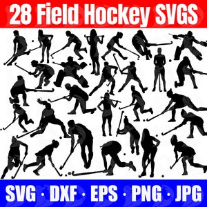 Pacote SVG de hóquei em campo, clipart de hóquei em campo, pngs de hóquei em campo, mãe de hóquei em campo, ótimo para gravação a laser, corte de vinil, sublimação
