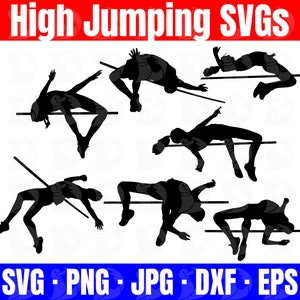 High Jumper SVG Bundle, Track and Field Clipart, High jump svgs, Track and Field SVG Bundle