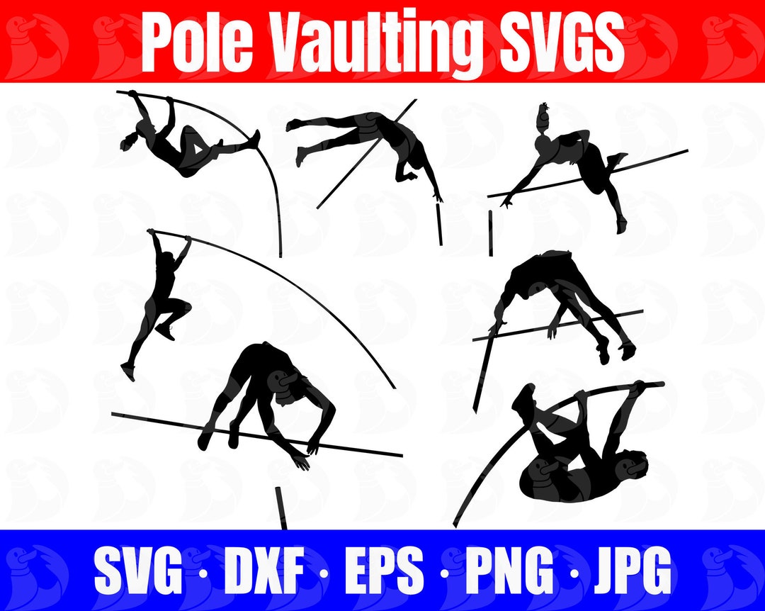 Pole Vaulting SVG Bundle, Track and Field Clipart, Pole Vault Svgs, Pole Vaulter SVG Bundle