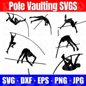 Pole Vaulting SVG Bundle, Track and Field Clipart, Pole Vault svgs, Pole vaulter SVG Bundle, track and field clipart