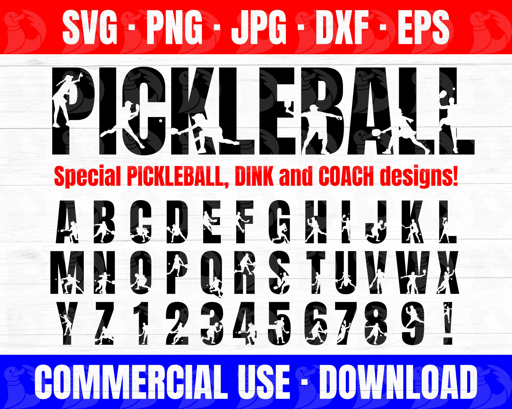 Pickleball Cursive Pickleball Alphabet SVG Designs, Great for Pickleball Shirts, Wall Art ...