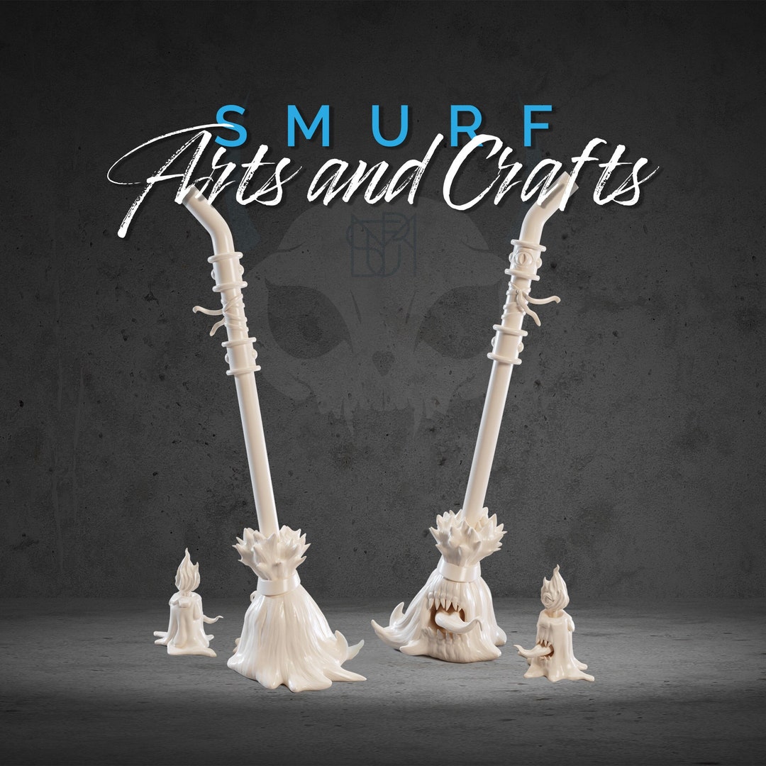 Printable STL Mimic Broom and Candle Dark Fantasy 3D Etsy