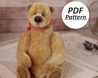 Mönster för nallebjörn i vintagestil: Klassisk plysch (PDF-mönster)
