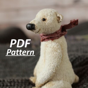 Schnittmuster PDF Teddybär 12,5 cm genäht Klassischer Vintage Teddybär Schnittmuster Zum Nähen von Teddybären Schnittmuster PDF Schnittmuster Bär