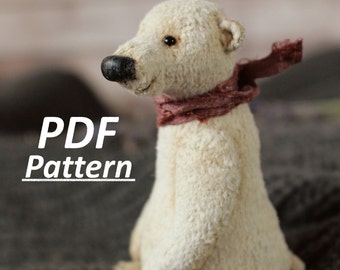 Patrons PDF faire un ours en peluche 4,7" pour les amateurs de couture Patron classique vintage ours en peluche à coudre ours en peluche Patron PDF motif ours