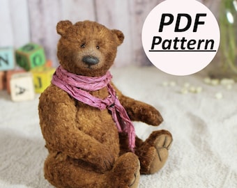 Klassiskt sömnadsmönster för nallebjörn: Plysch i vintagestil (PDF-mönster)