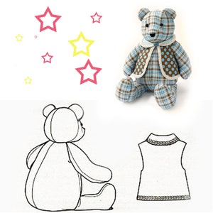 Simplicity A2115 Pattern Memory Bear Sewing Pattern Memorial Bear ...